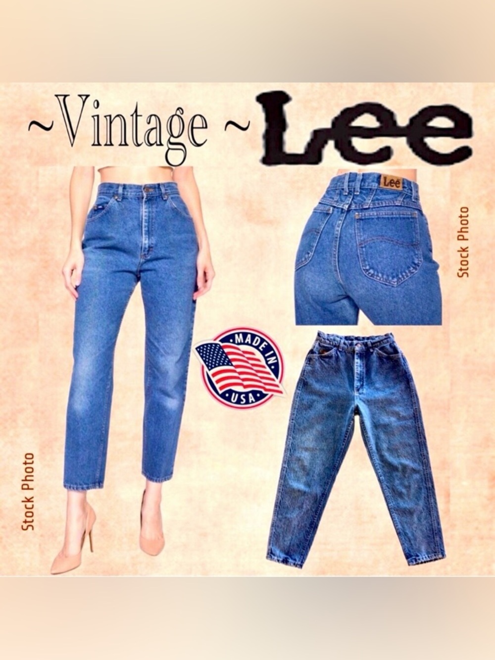 70s/80s LEE Riders High Rise Tapered Leg Jeans (~26P/vintage 10P)
